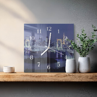Moderne wanduhr quadratisch Brücke