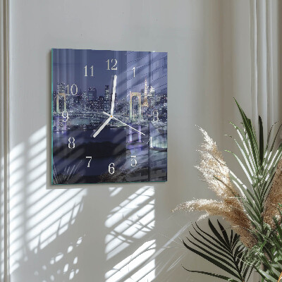 Moderne wanduhr quadratisch Brücke