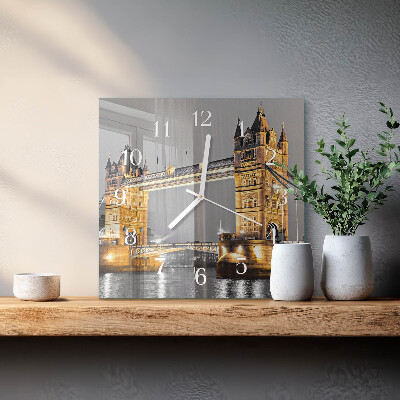 Wanduhr mit motiv quadratisch Tower Bridge
