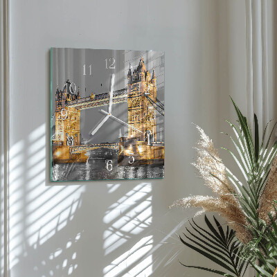 Wanduhr mit motiv quadratisch Tower Bridge