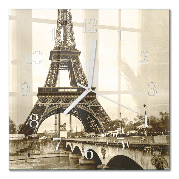 Moderne wanduhr quadratisch Paris