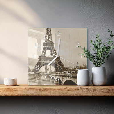 Moderne wanduhr quadratisch Paris