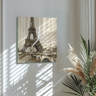 Moderne wanduhr quadratisch Paris