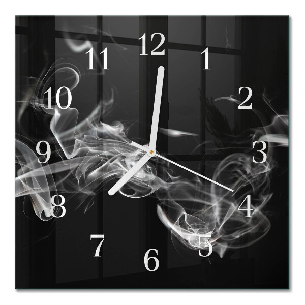 Quadratische wanduhr Rauch