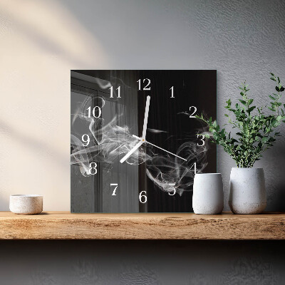 Quadratische wanduhr Rauch