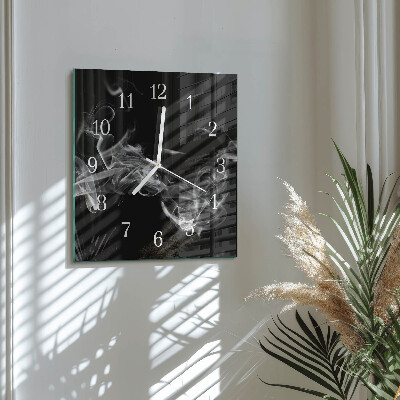 Quadratische wanduhr Rauch