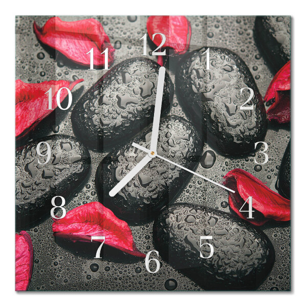 Wanduhr mit motiv quadratisch Steine
