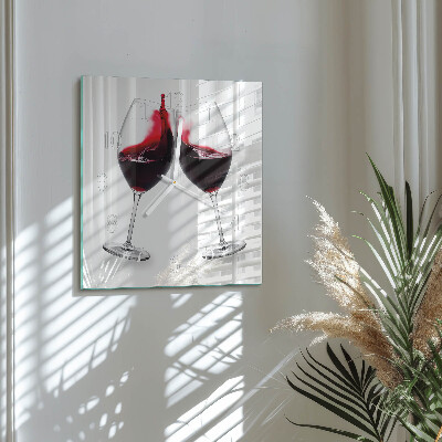 Glasuhr quadratisch Wein