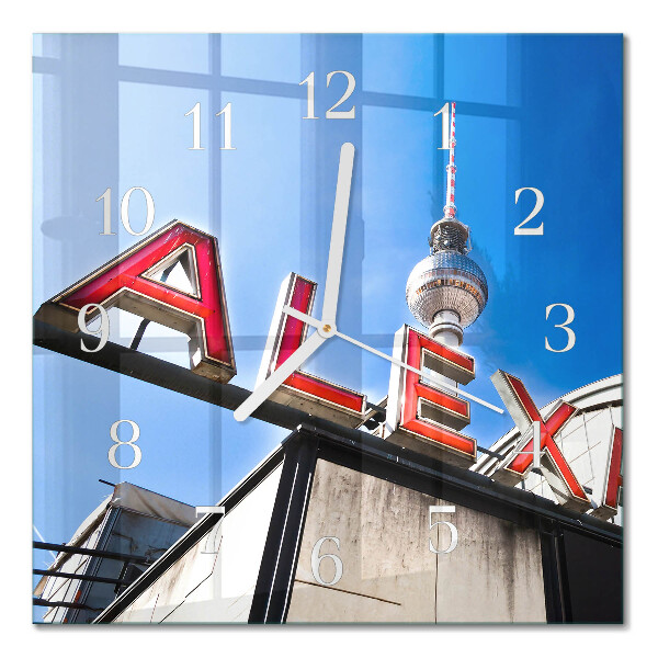 Wanduhr mit motiv quadratisch Alexanderplatz