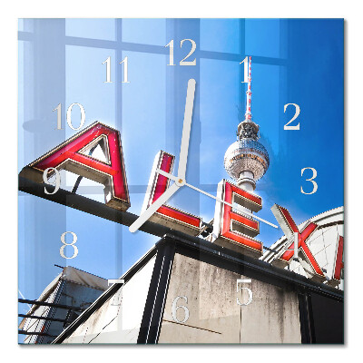 Wanduhr mit motiv quadratisch Alexanderplatz