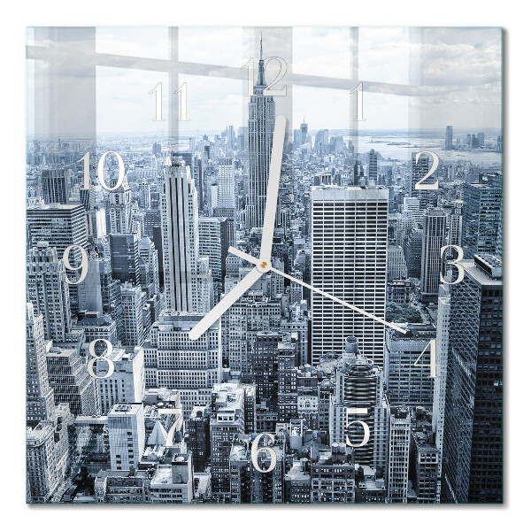 Quadratische wanduhr modern Stadt