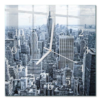 Quadratische wanduhr modern Stadt