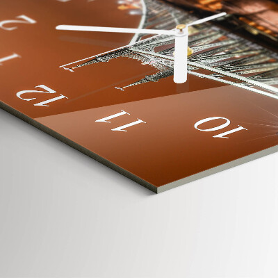 Quadratische wanduhr Brücke