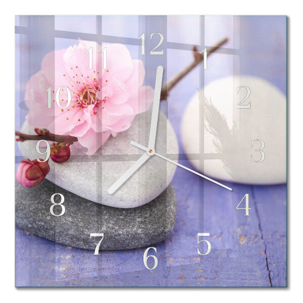 Wanduhr mit motiv quadratisch Steine