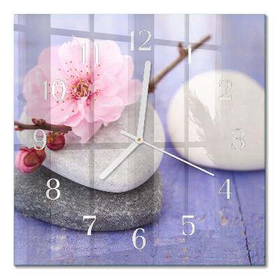 Wanduhr mit motiv quadratisch Steine