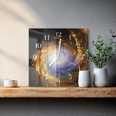 Glasuhr quadratisch Kosmos