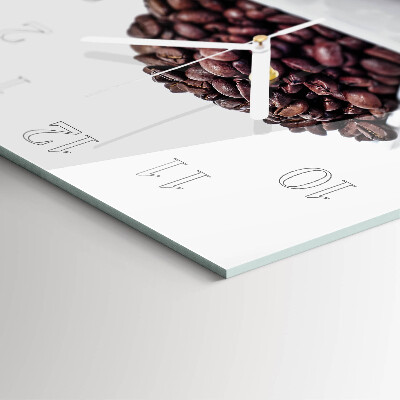 Wanduhr mit motiv quadratisch Kaffeebohnen
