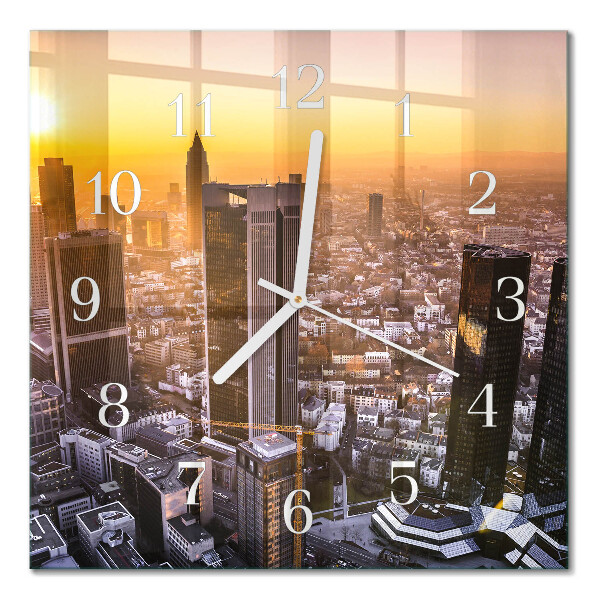 Quadratische wanduhr Sonnenuntergang