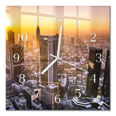 Quadratische wanduhr Sonnenuntergang