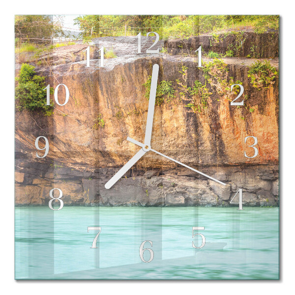 Glasuhr quadratisch Cliff