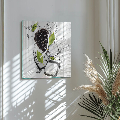 Quadratische wanduhr modern Brombeere