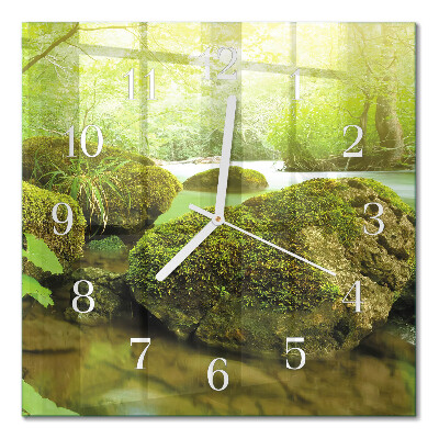Moderne wanduhr quadratisch Natur