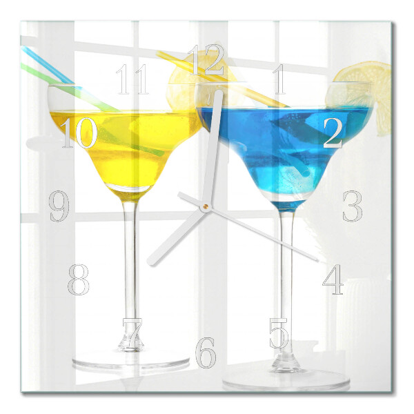 Glasuhr quadratisch Cocktail
