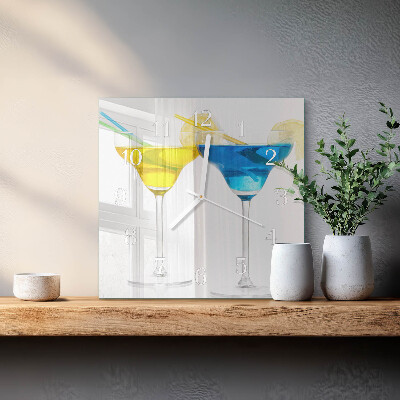 Glasuhr quadratisch Cocktail