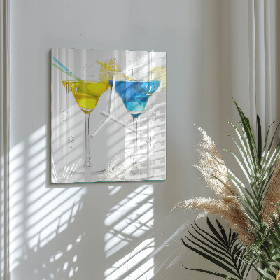 Glasuhr quadratisch Cocktail