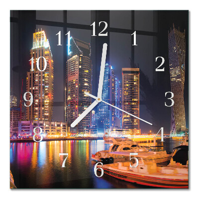Quadratische wanduhr modern Horizont