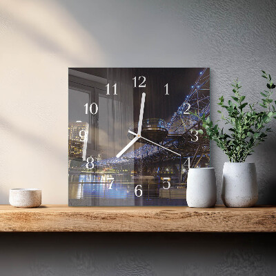 Wanduhr mit motiv quadratisch Nacht