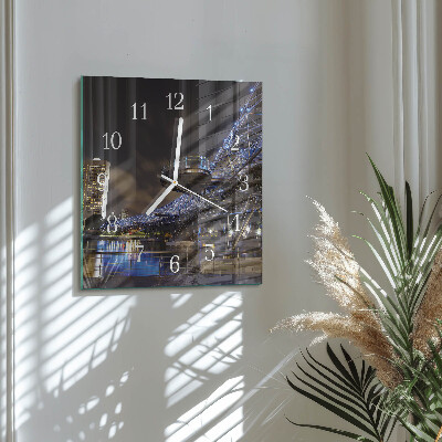 Wanduhr mit motiv quadratisch Nacht