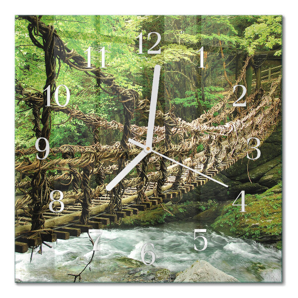 Moderne wanduhr quadratisch Seilbrücke