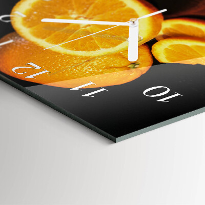 Quadratische wanduhr Orangen