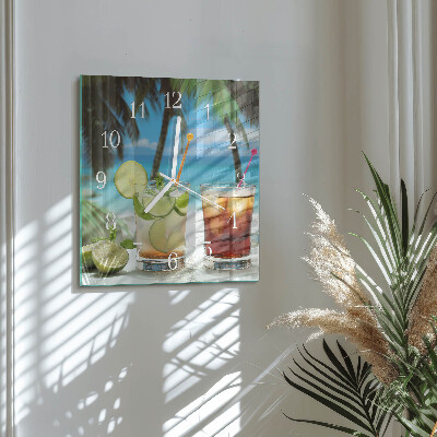 Glasuhr quadratisch Cocktail