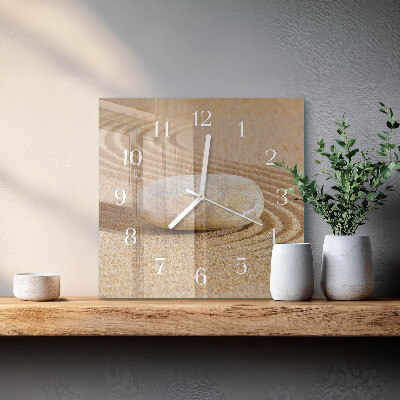 Wanduhr mit motiv quadratisch Steinsand