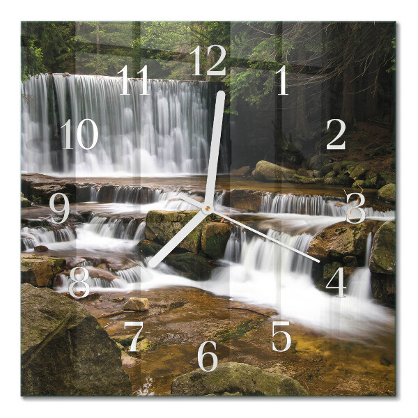 Quadratische wanduhr modern Wasserfälle