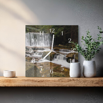 Quadratische wanduhr modern Wasserfälle