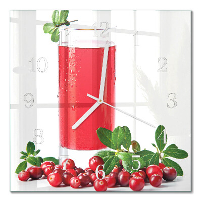 Quadratische wanduhr modern Cranberries