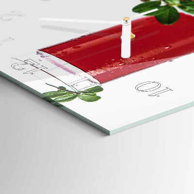 Quadratische wanduhr modern Cranberries