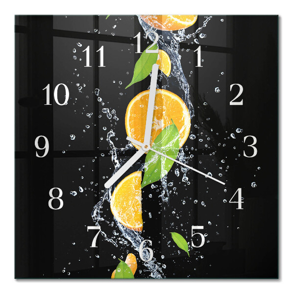 Wanduhr mit motiv quadratisch Orangen