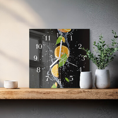 Wanduhr mit motiv quadratisch Orangen