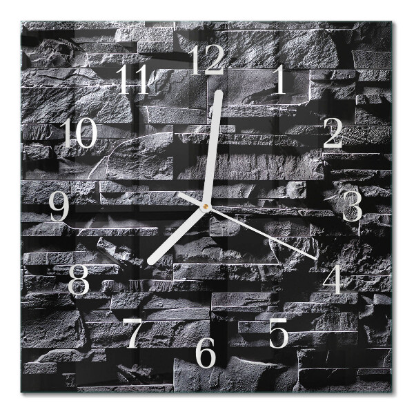 Moderne wanduhr quadratisch Steine