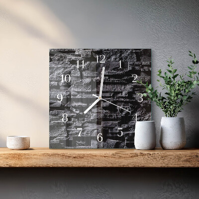 Moderne wanduhr quadratisch Steine