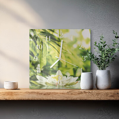 Quadratische wanduhr Natur