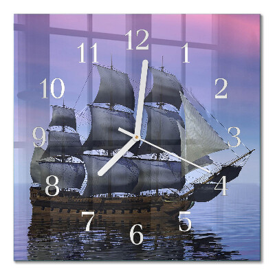 Moderne wanduhr quadratisch Segeln