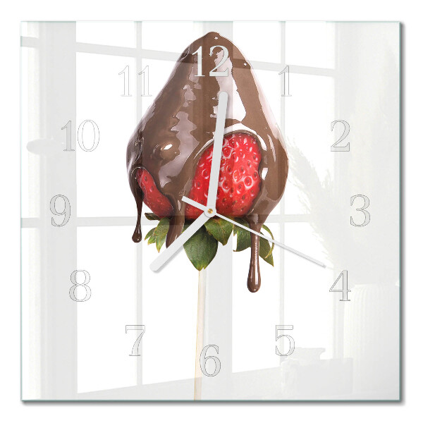 Quadratische wanduhr Schokolade