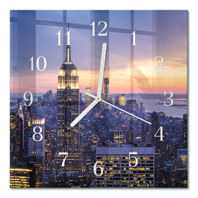 Wanduhr mit motiv quadratisch Stadt