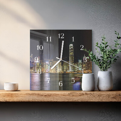 Quadratische wanduhr modern Horizont