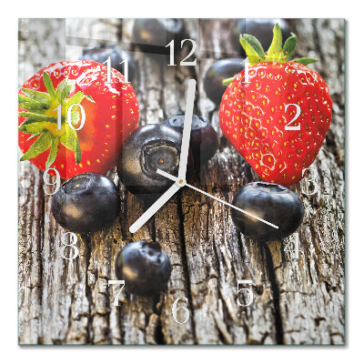 Moderne wanduhr quadratisch Beeren